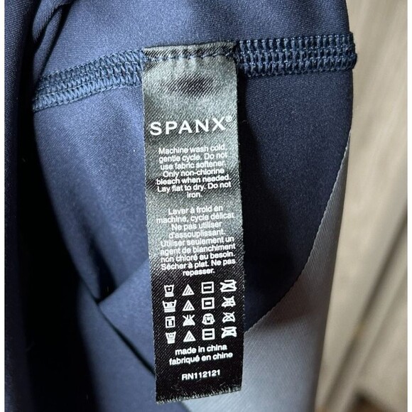 Spanx Mesh Contour Leggings Navy and Black High Rise Size XL - Picture 4 of 8